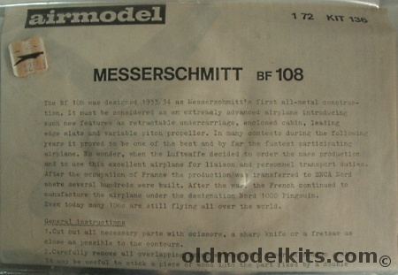 Airmodel 1/72 Messerschmitt Bf-108 'Taifun', 136 plastic model kit